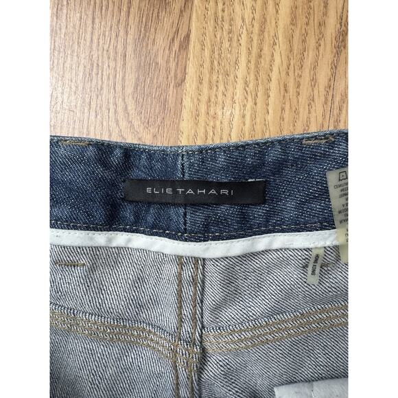 Elie Tahari Mid-Rise Flare Denim Blue Jeans Womens Size 14 Great Condition - Picture 7 of 10